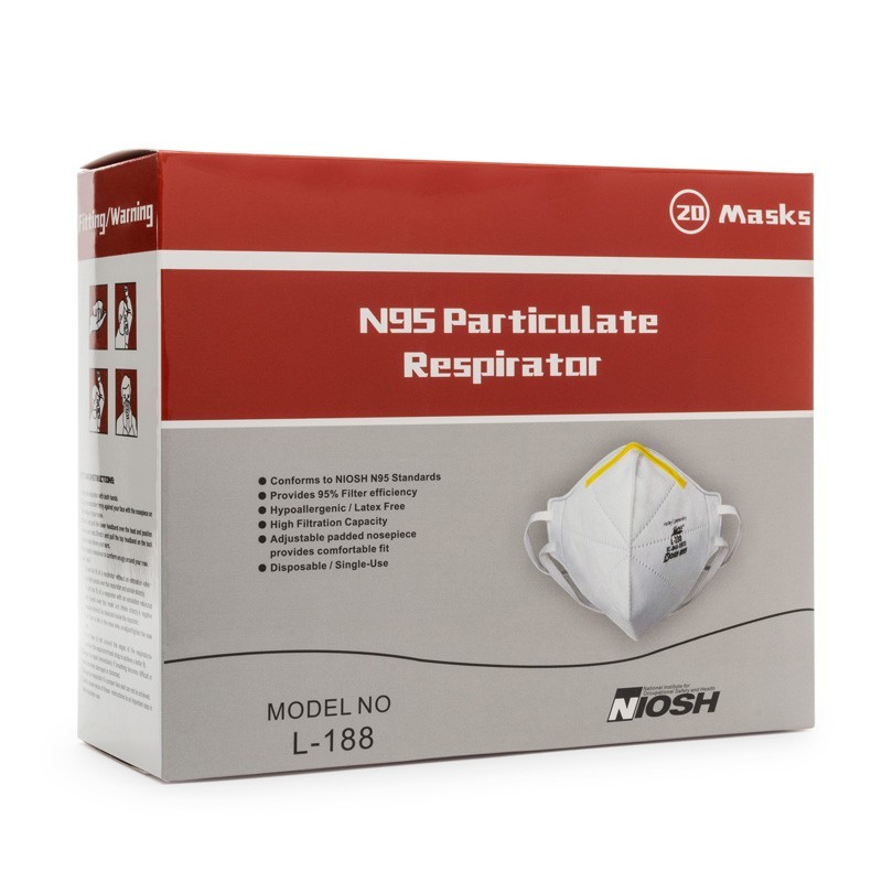 20 Pack NIOSH N95 Respirator Mask In-stock